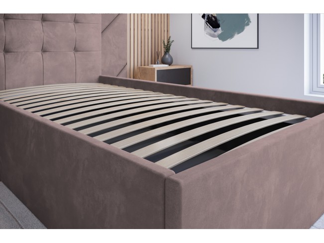 Łóżko tapicerowane Timo 80 Kronos 27 brudny róż