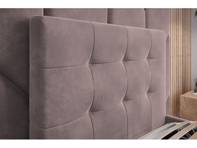 Łóżko tapicerowane Timo 120 Kronos 27 brudny róż