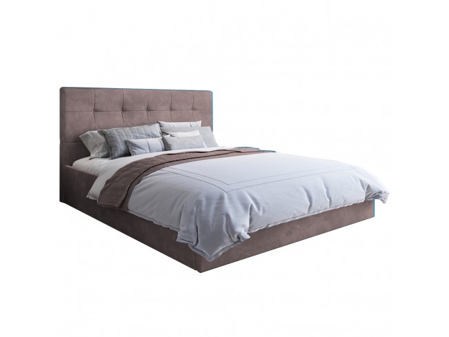 Łóżko tapicerowane Timo 140 Kronos 27 brudny róż - widok z przodu