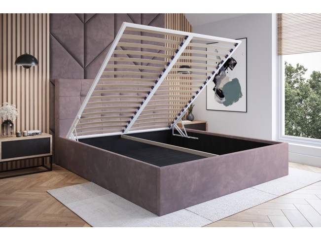 Łóżko tapicerowane Timo 160 Kronos 27 brudny róż