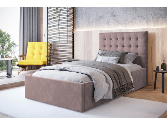 Łóżko tapicerowane Prato 80 Kronos 27 brudny róż