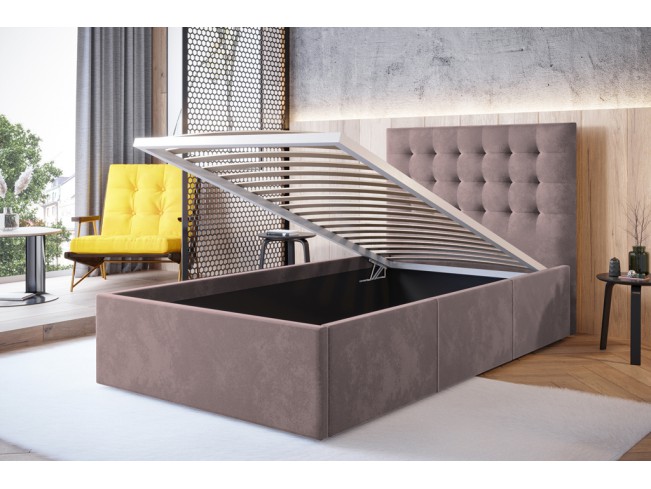 Łóżko tapicerowane Prato 80 Kronos 27 brudny róż