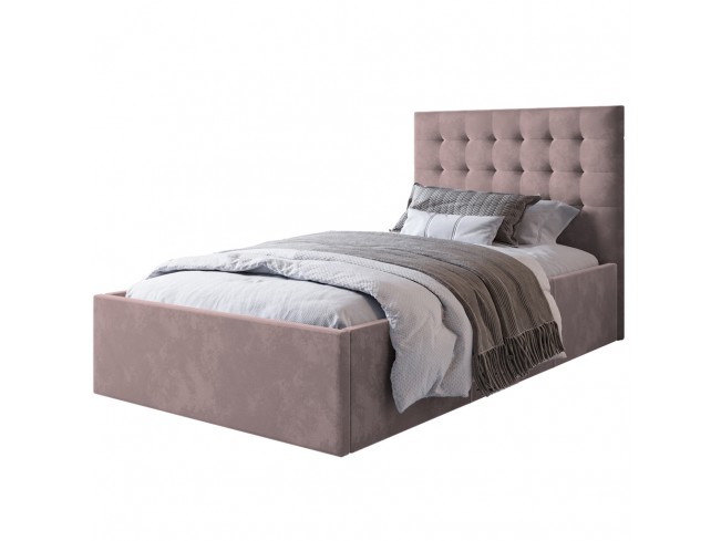 Łóżko tapicerowane Prato 80 Kronos 27 brudny róż - widok z przodu