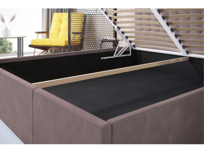 Łóżko tapicerowane Prato 140 Kronos 27 brudny róż