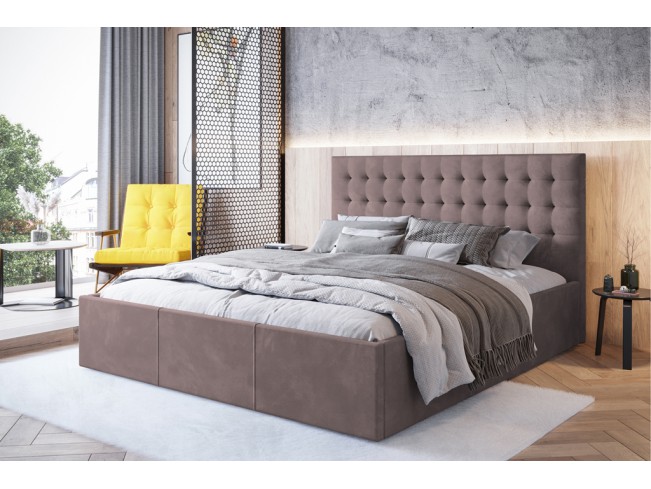 Łóżko tapicerowane Prato 160 Kronos 27 brudny róż