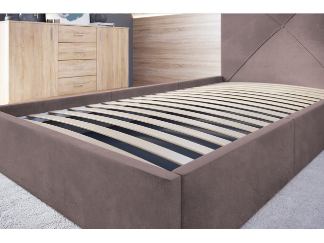 Łóżko tapicerowane Rino 120 Kronos 27 brudny róż