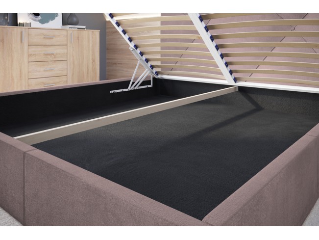 Łóżko tapicerowane Rino 140 Kronos 27 brudny róż