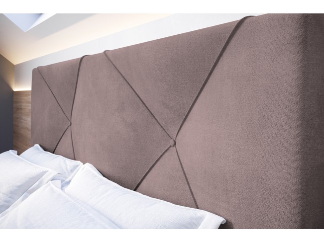 Łóżko tapicerowane Rino 140 Kronos 27 brudny róż