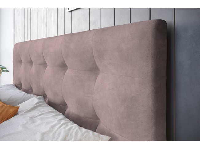 Łóżko kontynentalne Lilu 180 Kronos 27 brudny róż