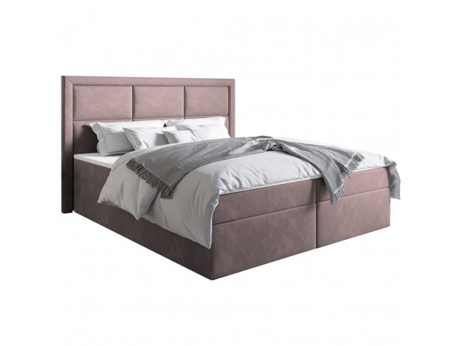 Łóżko kontynentalne Asti 140 Kronos 27 brudny róż - widok z przodu