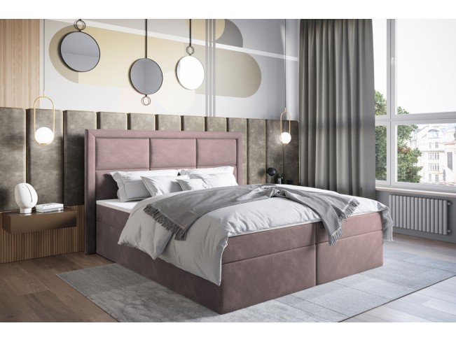 Łóżko kontynentalne Asti 160 Kronos 27 brudny róż