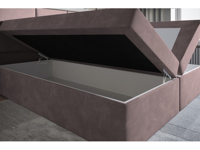 Łóżko kontynentalne Asti 160 Kronos 27 brudny róż