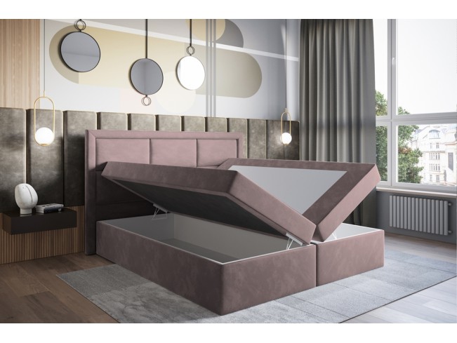 Łóżko kontynentalne Asti 180 Kronos 27 brudny róż