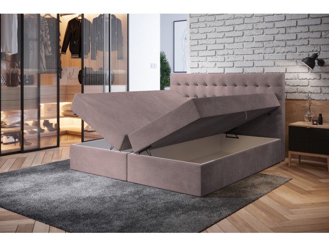 Łóżko kontynentalne Nori 140 Kronos 27 brudny róż