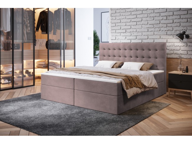 Łóżko kontynentalne Nori 140 Kronos 27 brudny róż