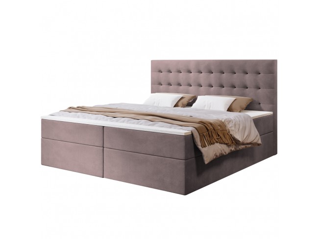 Łóżko kontynentalne Nori 180 Kronos 27 brudny róż - widok ogólny