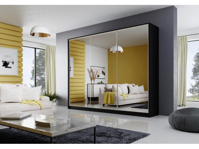 Szafa przesuwna Meblo 2 czarny mat 270 cm