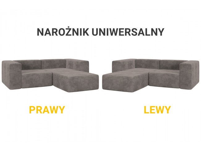 Narożnik modułowy Lenn S Top sztruks 20 caffe latte
