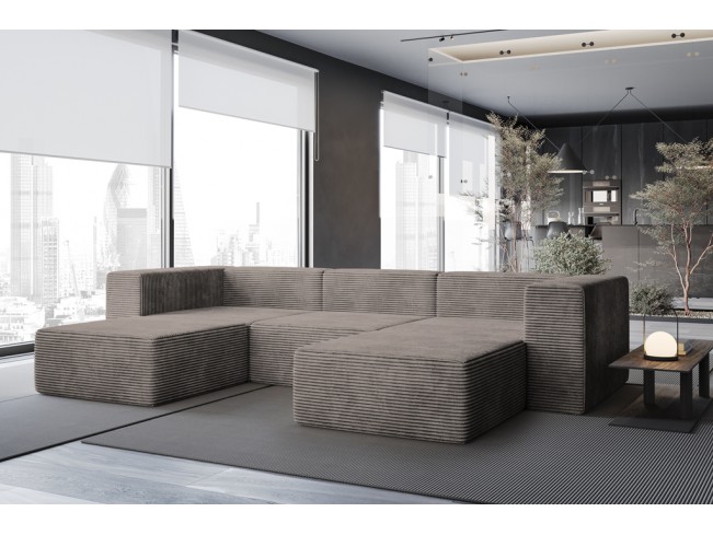 Narożnik modułowy Lenn U Top sztruks 20 caffe latte