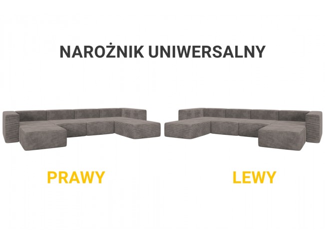 Narożnik modułowy Lenn XL Top sztruks 20 caffe latte