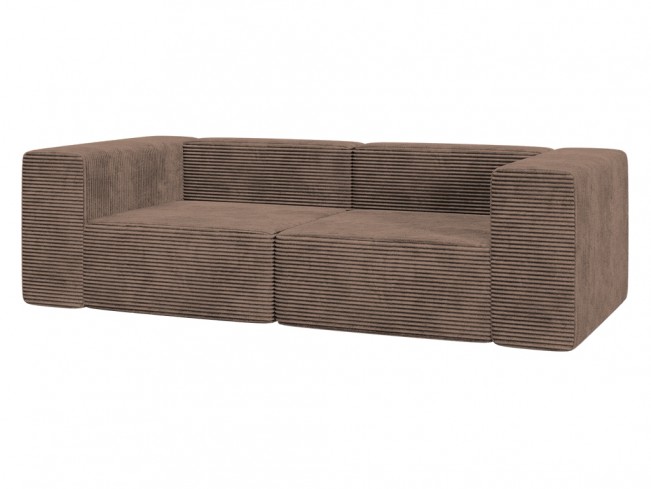 Sofa modułowa Lenn 2 top sztruks 29 brązowy - widok ogólny