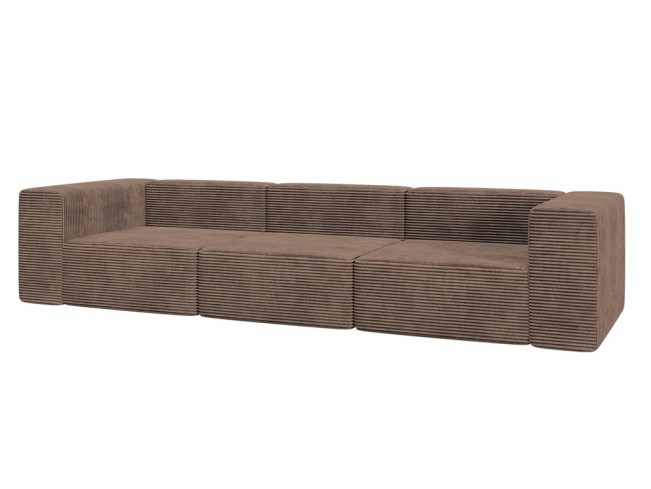 Sofa modułowa Lenn 3 top sztruks 29 brązowy - widok ogólny
