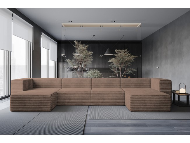 Narożnik modułowy Lenn XL Top sztruks 29 brązowy