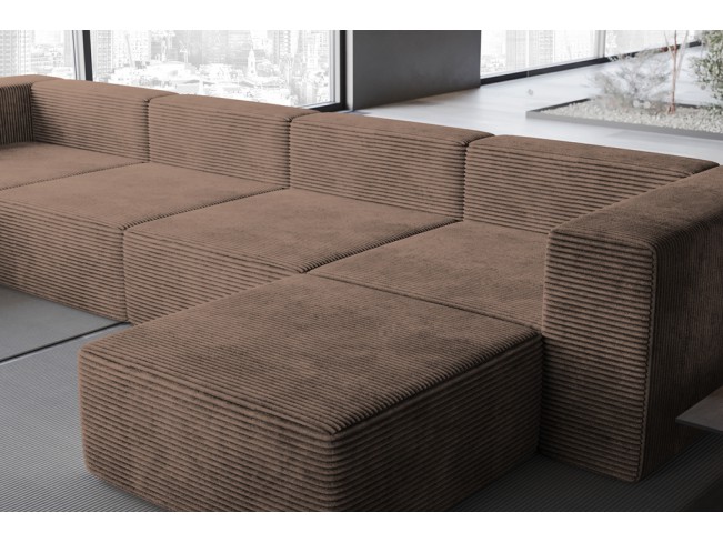 Narożnik modułowy Lenn XL Top sztruks 29 brązowy