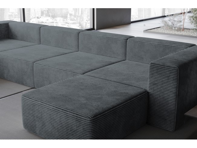 Narożnik modułowy Lenn XL Top sztruks 95 ciemny szary