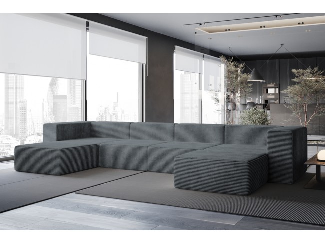 Narożnik modułowy Lenn XL Top sztruks 95 ciemny szary