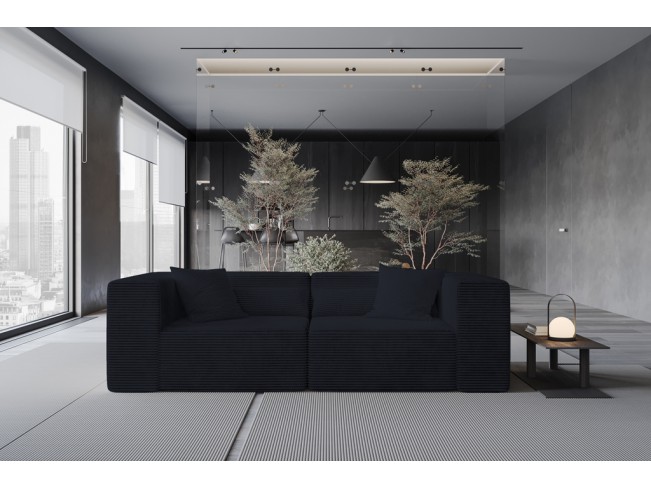 Sofa modułowa Lenn 2 Top sztruks 100 czarny
