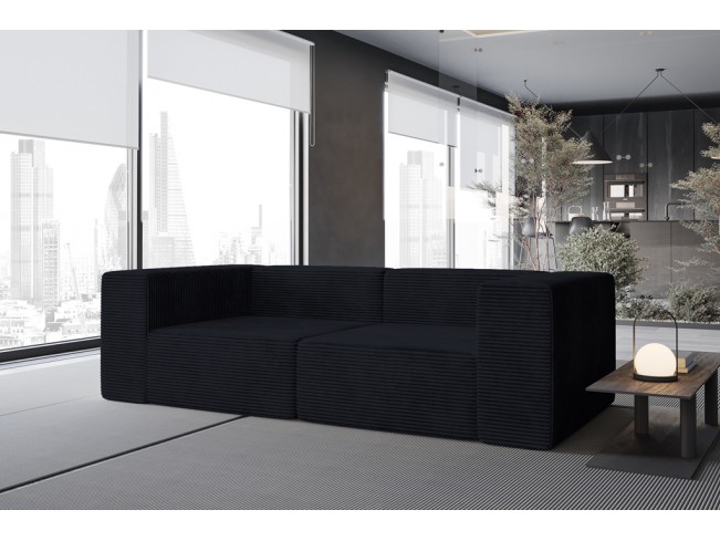 Sofa modułowa Lenn 2 Top sztruks 100 czarny