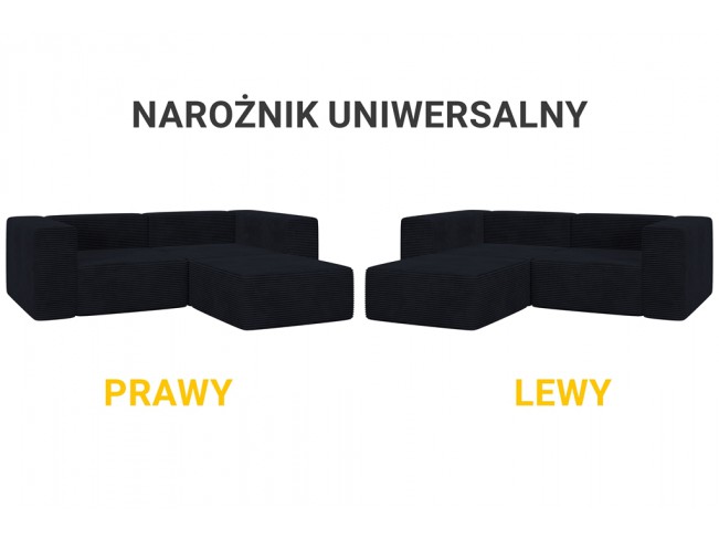 Narożnik modułowy Lenn S top sztruks 100