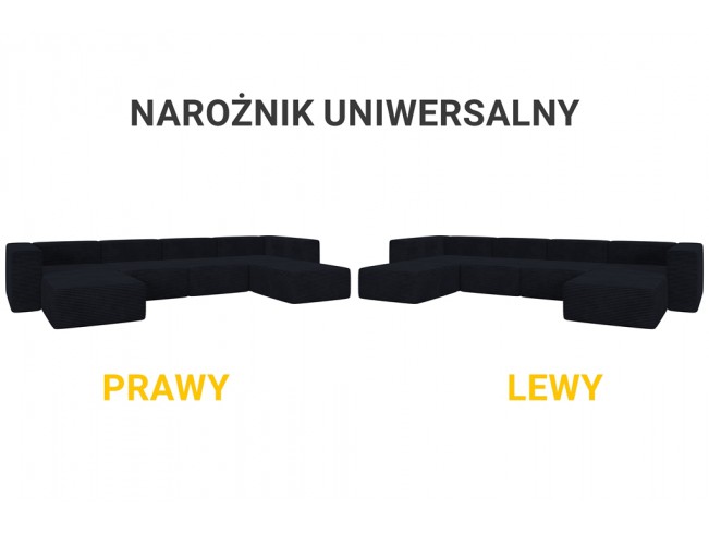 Narożnik modułowy Lenn XL top sztruks 100