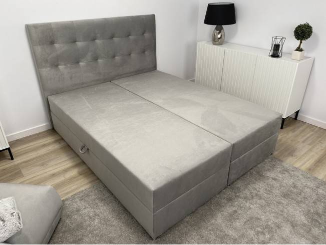 Łóżko kontynentalne Sleepy 180 Monolith 84 jasny szary