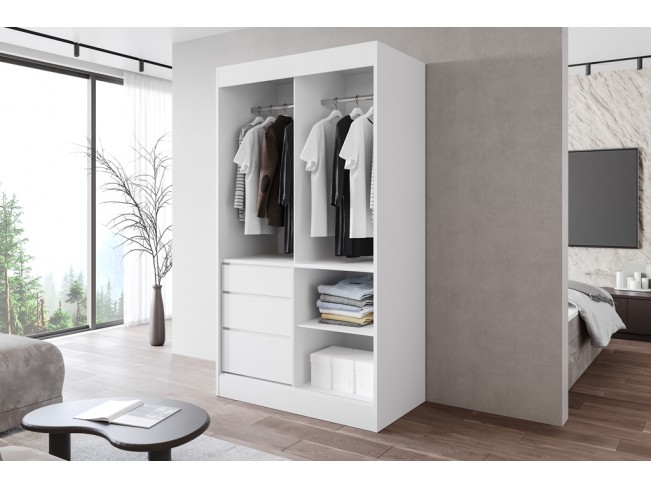 Szafa przesuwna Leno biały mat 140 cm