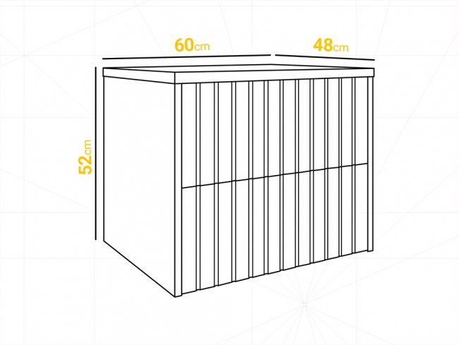 Szafka łazienkowa Ryfi złoty dąb/biały wisząca 60 cm