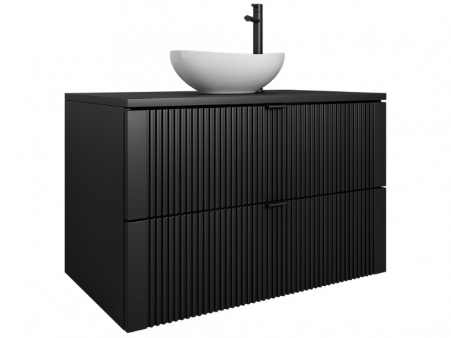 Szafka łazienkowa Daki 80 czarna -widok ogólny