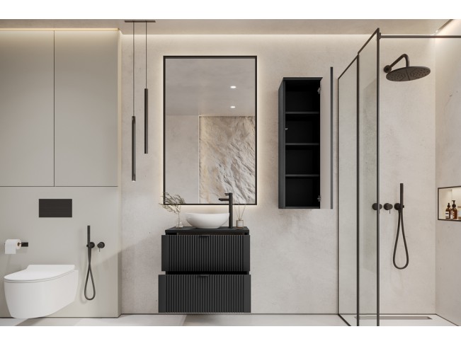 Łazienka Daki 60 1 czarna perła zestaw mebli wiszących
