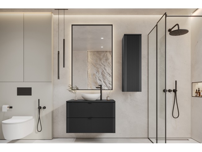 Łazienka Daki 80 1 czarna perła zestaw mebli wiszących