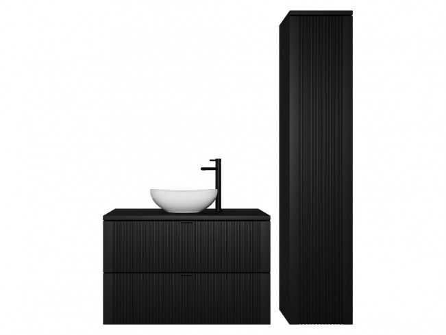 Łazienka Daki 80 2 czarna - widok ogólny