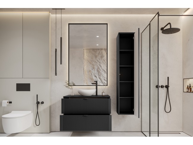 Łazienka Daki 80 2 czarna perła zestaw mebli wiszących