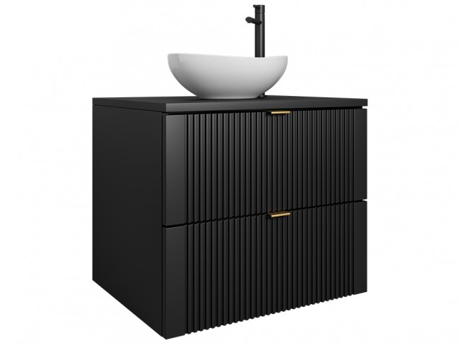 Szafka Daki 60 cm czarna wisząca - widok ogólny