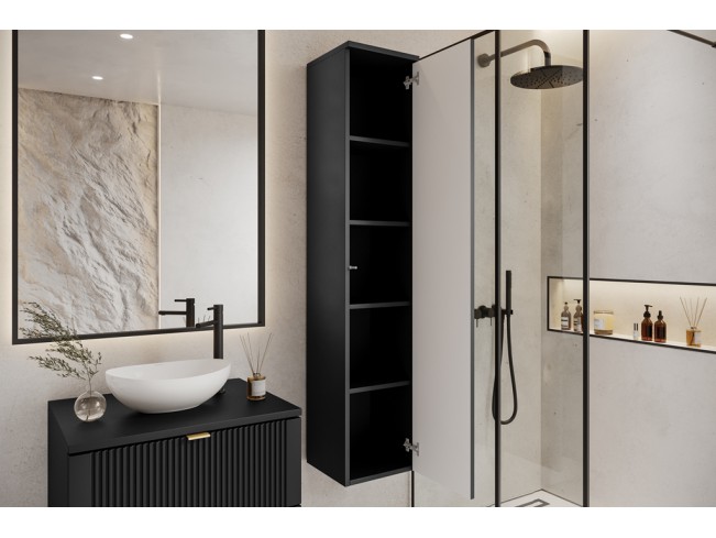 Łazienka Daki 60 3 czarna perła/złoty zestaw mebli wiszących