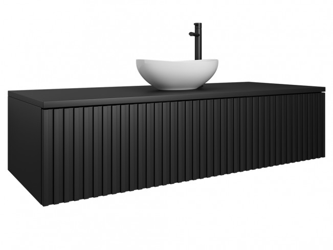 Szafka łazienkowa Lore 120 czarny mat - widok ogólny