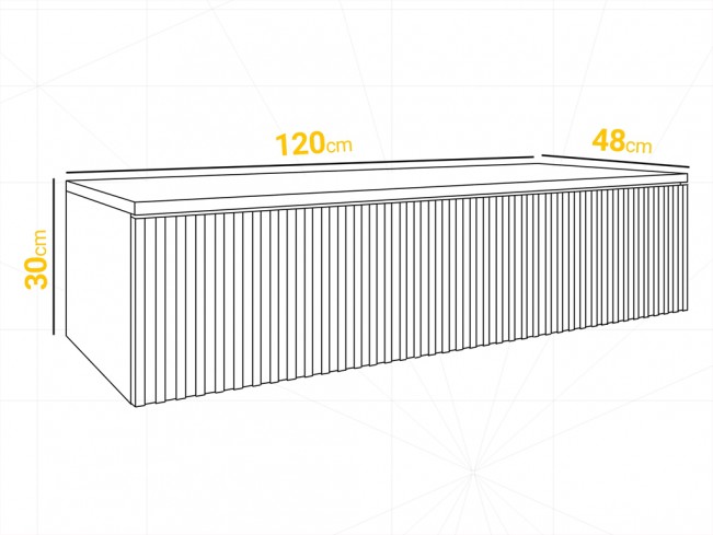 Szafka łazienkowa Lore czarna wisząca 120cm