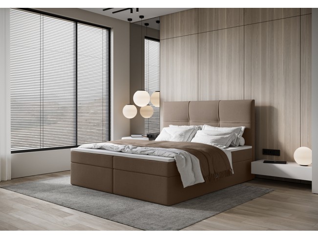 Łóżko kontynentalne Fado 1 140 Sawana 25 ciepły brąz