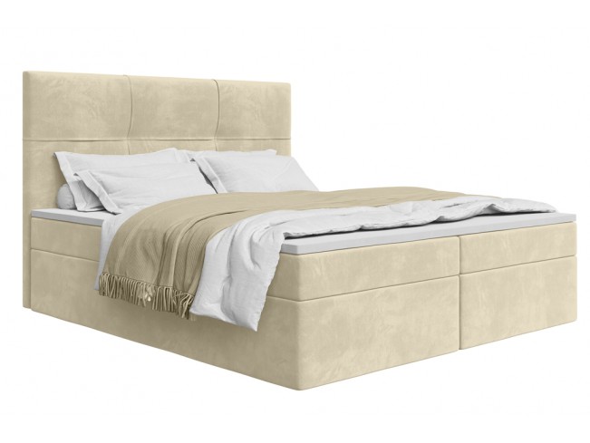 Łóżko kontynentalne Fado 1 140 Monolith 02 ecru - widok ogólny