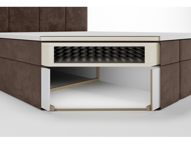 Łóżko kontynentalne Fado 1 180 Monolith 15 mleczna czekolada