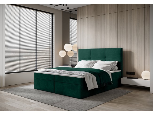 Łóżko kontynentalne Fado 1 180 Monolith 37 zielony